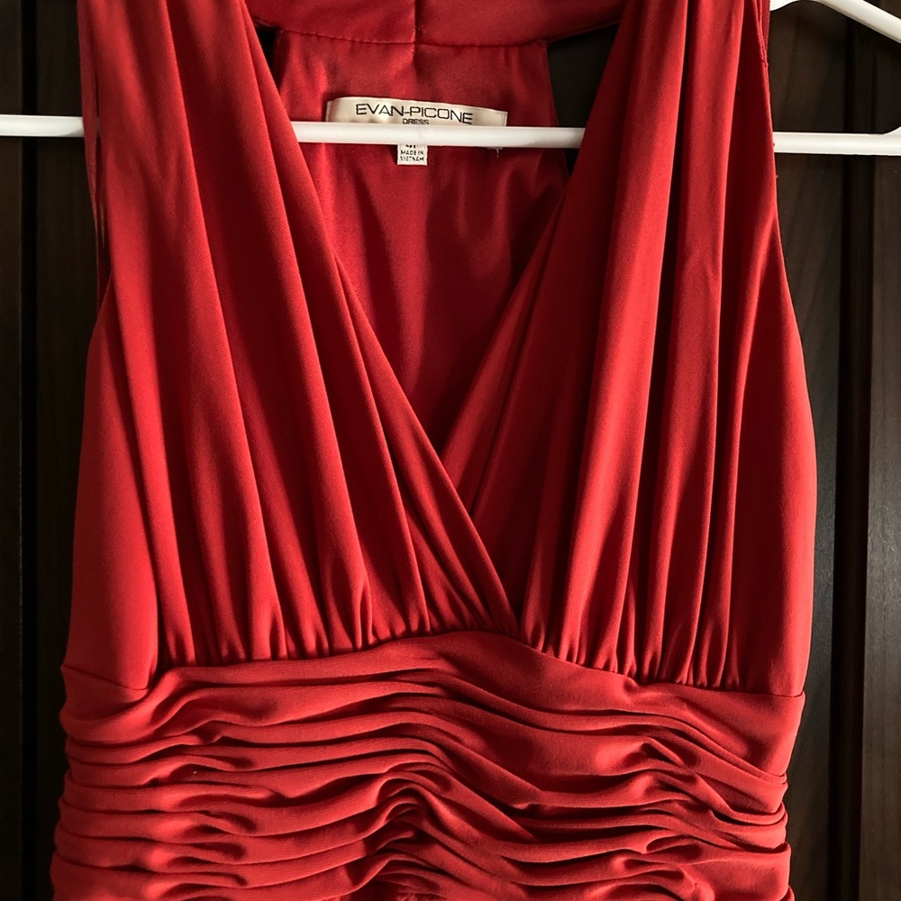 Red Evan Picone Petite cocktail dress